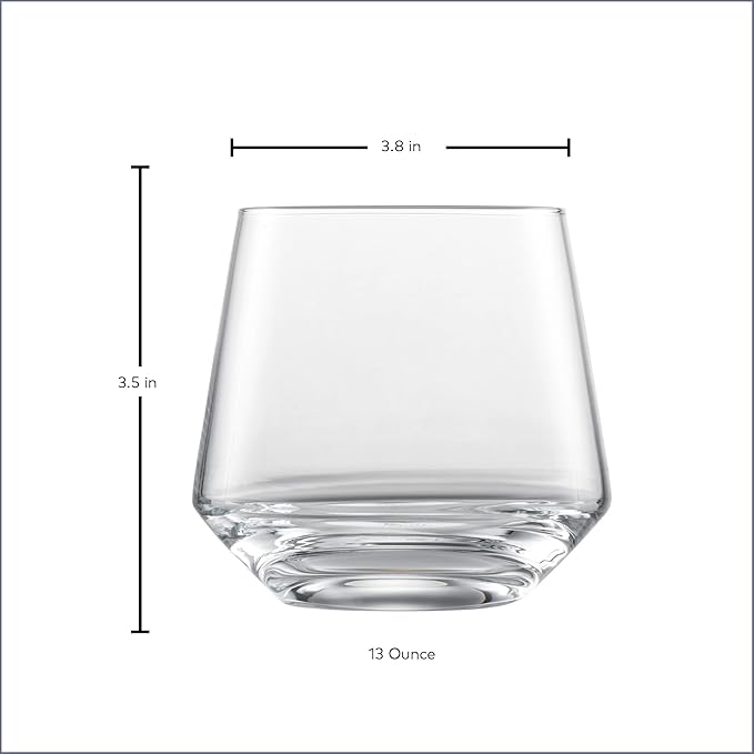 ZWIESEL GLAS Pure Whiskey Glass (Set of 6), Tumblers for Whiskey, Dishwasher-Safe Tritan Crystal Glasses, Made in Germany (13 Ounce)