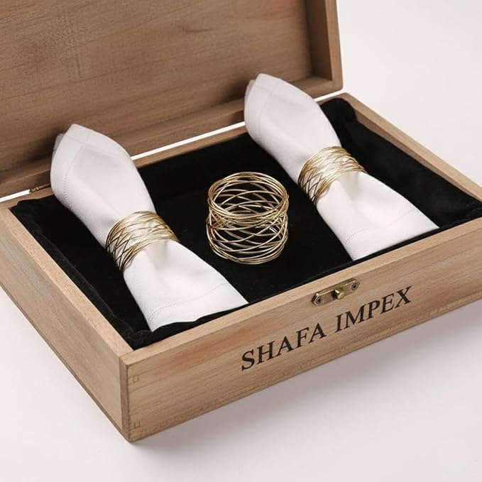 Napkin Rings, Metal Gold Round Napkin Rings Buckles for Table Decorations, Wedding, Dinner, Party, Set of 12