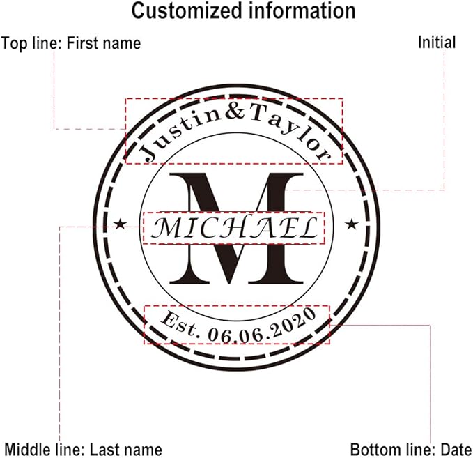 Personalized Coasters, Custom Engraved Coasters, Bamboo Coasters for Drinks, Monogram Coasters with Holder, Great Gifts for Relatives, Friends or Yourself (M, Set of 4)