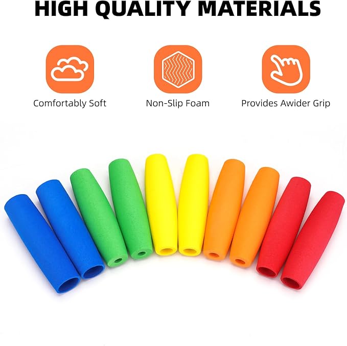 Foam Grip Tubing, Foam Tubes Grip Aid for Utensils, Adaptive Utensil Cutlery Padding Grip Handle for Disabled, Elderly, Arthritic and Handicapped (Arc Shaped)