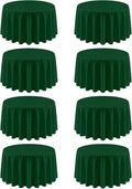 8 Pack Round Tablecloth 90 Inch Hunter Green Table Cloth for Round Tables, Washable Polyester Dark Green Table Cloth Stain and Wrinkle Resistant Decorative Table Cover for Wedding Party Dining Banquet