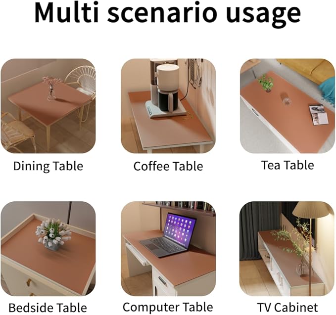 Table Cover Rectangle for Dining Room Table - Can Be Used On Both Sides Waterproof and Easy to Clean Good Flatness Used for Dining Table(Brown+Gray 44x96)