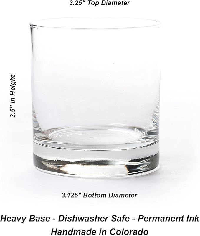 Black Lantern Mountain Trout Whiskey Glasses – Set of 2 11oz Old Fashioned Glasses with Gift Box