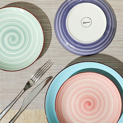 Selamica Ceramic Dessert Plates Set of 6, 6 Inch Appetizer Plate for Kitchen, Microwave Dishwasher Safe, Gradient Color - Image 7