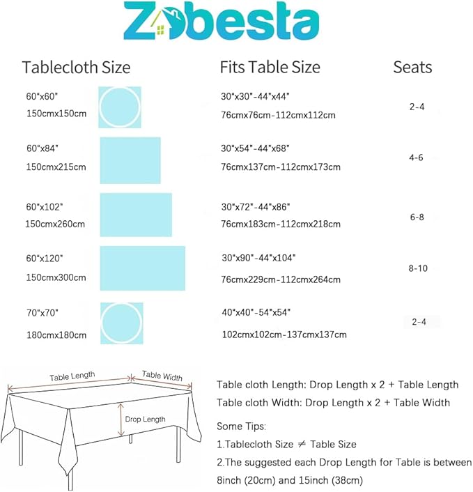 Zobesta 60 Inch Round Table Cloth Green, Linen Round Tablecloth Heavy Weight Washable Farmhouse Soft Boho Tablecloth for Party, Holiday, Picnic, Dining, Outdoor,Fall