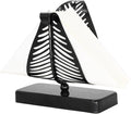 OwlGift Freestanding Modern Napkin Holder with Leaf Design, Tabletop Tissue Dispenser, Napkin Storage Organizer – Black