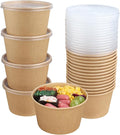30 oz Disposable Kraft paper bowls with lids, Food containers Soup Bowls Party Supplies Treat Bowls 40 Pack