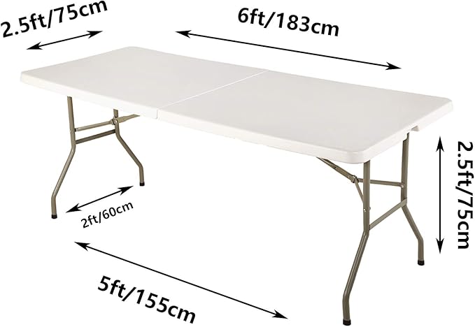 LZY Spandex Fitted Stretch Table Cover for 6 ft or 4ft or 8ft Folding Table, Rectangular Cocktail Tablecloth, Perfect for Party or Banquet