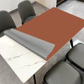 Leather Table Cover,1.8mm Thick,36x72 Inch Table Protector,Table Protector for Dining Room Table,Dining Table Cover,Table Cover Protector,Table Pad,(Brown+Gray,36x72)
