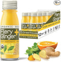 Greenhouse Juice Organic Fiery Ginger & Turmeric Wellness Shot, Anti-Inflammatory, Immune Support, Vegan & Gluten-Free, 12-Count 60ml Glass Bottles