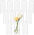 12pcs Glass Bud Vases - 6.7 Inch Tall Clear Flower Vases for Centerpieces, Glass Vase Modern Bud Vase for Wedding Party Dining Table Centerpieces, Living Room Decorative, Home Decor