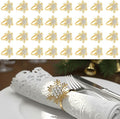 100 Pcs Gold Napkin Rings Bulk Delicate Napkin Holder for Dining Wedding Party Banquet Table Decroration Christmas and Daily Use