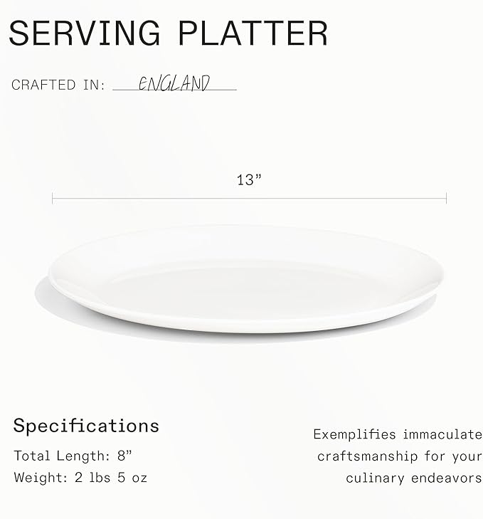 Made In Cookware - Serving Platter - White - Porcelain England