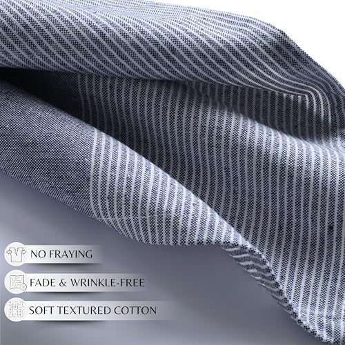 Denim Blue Cotton Cloth Napkins Set of 4, 18x18 Inch - Image 5
