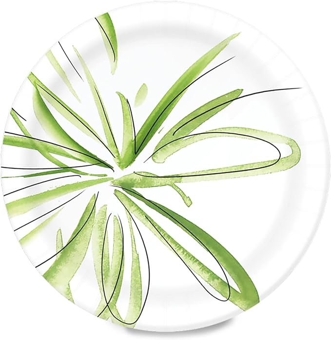 Amazon Basics Everyday Paper Plates, 8.62 Inch, Disposable, 200 Count