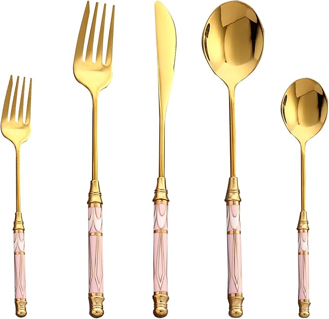40-piece Silverware Set With Ceramic Handle, Premium Food Grade Stainless Steel Flatware Sets, Mirror Polished Cutlery Set, Dishwasher Safe (for 8 People)