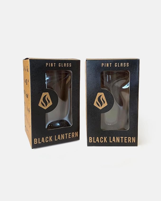 Black Lantern Ski Lift Pint Glass Single 16oz Beer Glass for Skiers & Snowy Mountain Lovers | Nature-Inspired Drinkware