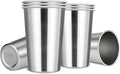 MEWAY Premium Stainless Steel Cups 16 oz Pint Cup Tumbler (8 Pack) - Premium Metal Cups - Stackable Durable Cup，Chilling Beer Glasses, for Travel, Outdoor, Camping, Everyday