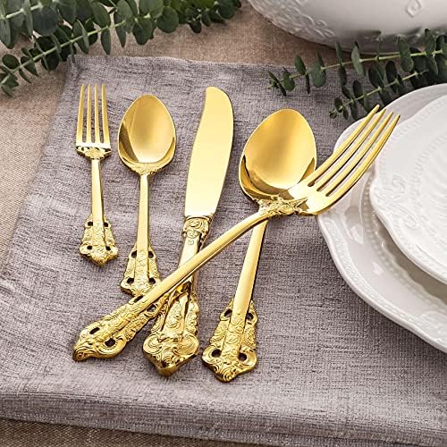 KEAWELL Gorgeous 4-Piece 18/10 Stainless Steel Dinner Knife Set (Gold) - Image 5