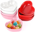 8PCS 3.2inch Heart Shaped Bowl Heart Bowl For Candy Lovers, Office Desk Decor, Home Snack Display, Valentine'S Day, Wedding Celebrations, Birthday Parties,Family Kitchen Use