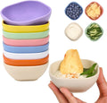 8 Pack Small Bowls, 4.5 OZ Assorted Colors Dipping Sauce Cups, Ice Cream Bowls, Wheat Straw, Unbreakable, Plastic Prep for Side Dishes, Dessert, Snacks