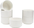 Vikko Modern Salad Bowls, Set of 6 Matte White Porcelain Bowls, Stackable 50 oz Elegant Restaurant Style Salad Bowl Set, Microwave and Dishwasher Safe