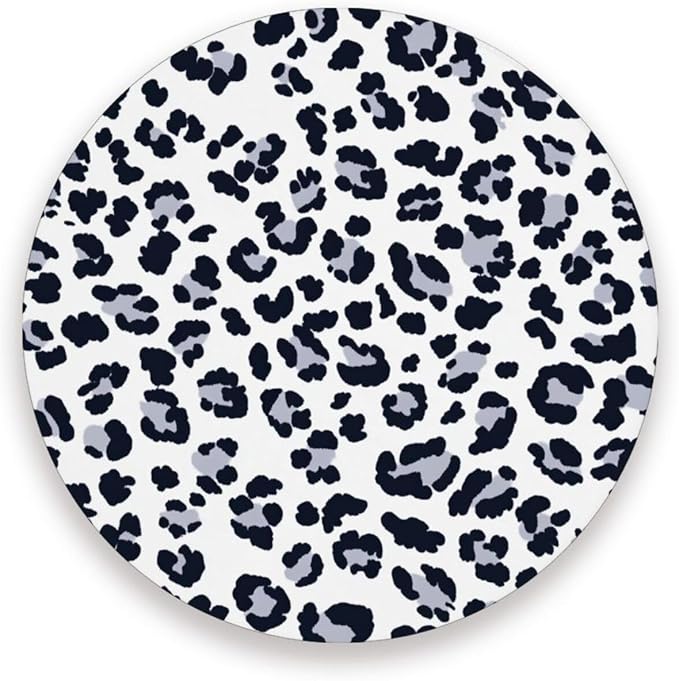 Coasters for Drinks Coaster Drink Set Decorative Coffee Table Desk Cup Mat Spring Cute Cork Bar Backing Round Home Decor Grey Leopard Print30