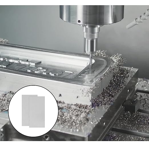 2Pack 6061 T651 Aluminum Sheet Metal 8 x 16 x 1/8 (0.125”) Inch Flat Plain Aluminum Plate Covered with Protective Film, Heat Treatable Rectangle 3MM Aluminum Metal Plate for Industrial, Crafting