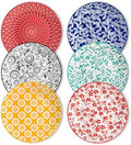vancasso 8.25" Vintage Ceramic Salad Plates Set of 6, Muted by vancasso