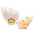 R-kay 6 Pack Gold Glitter Angled Candy Bowls - Large Gold Plastic bowls - Premium Plastic Serving Bowls Heavy Duty For Weddings Catering, parties, And All Occasions.