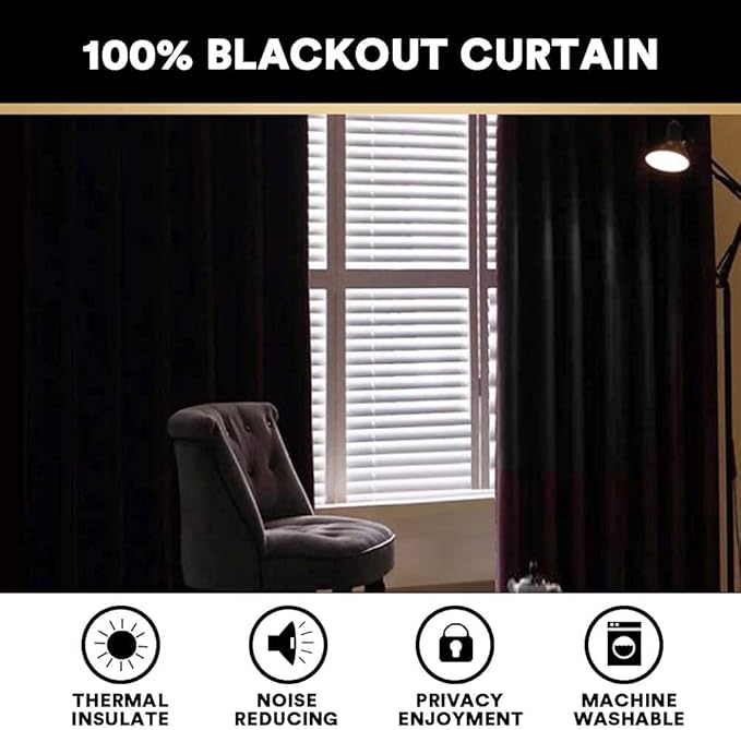 PrinceDeco 100% Blackout Curtains for Sliding Glass Doors Room Divider Patio Door Curtains Sliding Doors Linen Blackout Curtains for Bedroom Living Room,W100 X L96 Inch, Cobblestone