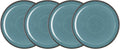 Denby - Azure Coupe Medium Plates Set of 4-8.25in Dinner, Lunch, Salad Plates For Everyday Use - Blue Ceramic Stoneware Tableware - Dishwasher & Microwave Safe - Scratch & Chip Resistant