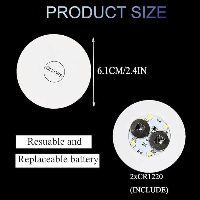 LED Coaster White,36 Pack Light Up Coasters,Wine Bottle Lights Coaster Discs for Drinks,Flash Cup Coaster Flashing Shots Light (White)