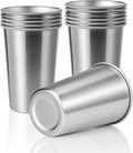 12 Pack 16oz Stainless Steel Pint Cup,Healthy Unbreakable and Stackable,Metal Drinking Glasses，Beer Glasses