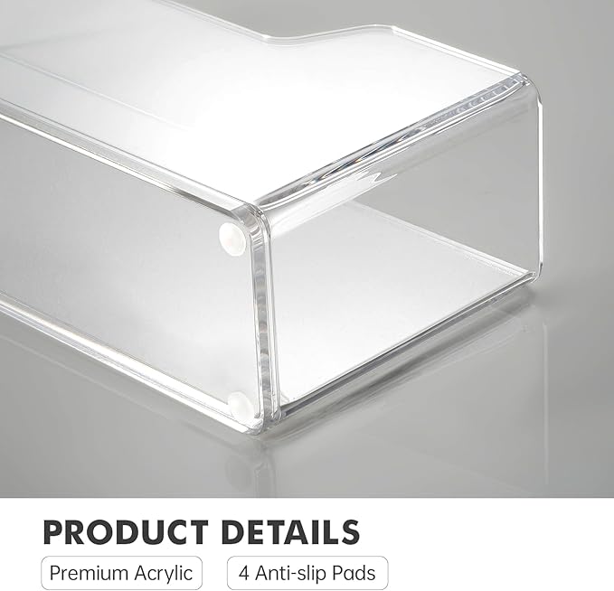 Acrylic Guest Towel Holder for Bathroom, Clear Waterproof Splashing Vertical Napkin Holder for Kitchen, Disposable Hand Towel Holder, Modern Dining Table Napkin Tray for Home, Hotel, Office