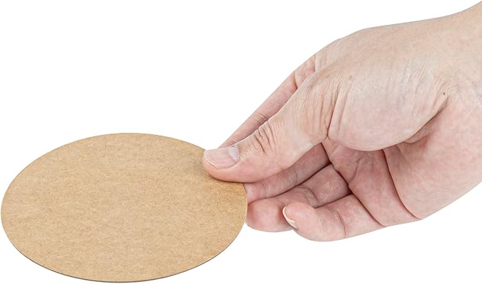 Restaurantware Paper Coasters 100 Pack of 4 Inch Disposable Beverage Coasters Absorbent for Hot and Cold Drinks Kraft Coffee Cup Essentials for Table Decor, Kitchen, Home Patio or Living Room