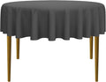 Lann's Linens - 70" Round Premium Tablecloth for Wedding/Banquet/Restaurant - Polyester Fabric Table Cloth - Dark Gray
