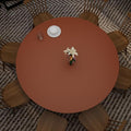 Round Table Cover - Can Be Used On Both Sides Waterproof and Easy to Clean Good Flatness Used for Dining Table(Brown+Gray Dia.54Inch)