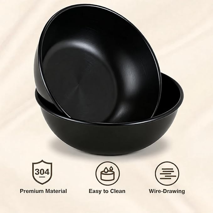 12 Pack 3.2 Inch Black Stainless Steel Dipping Bowls – Small Bowls for Dips, Soy Sauce, Condiments, Appetizers, Facial Bowl for Esthetician Use