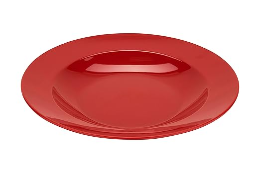 GET B-2412-CR-EC Melamine Pasta Bowl with Wide Rim, 24 Ounce, Cranberry (Set of 4)