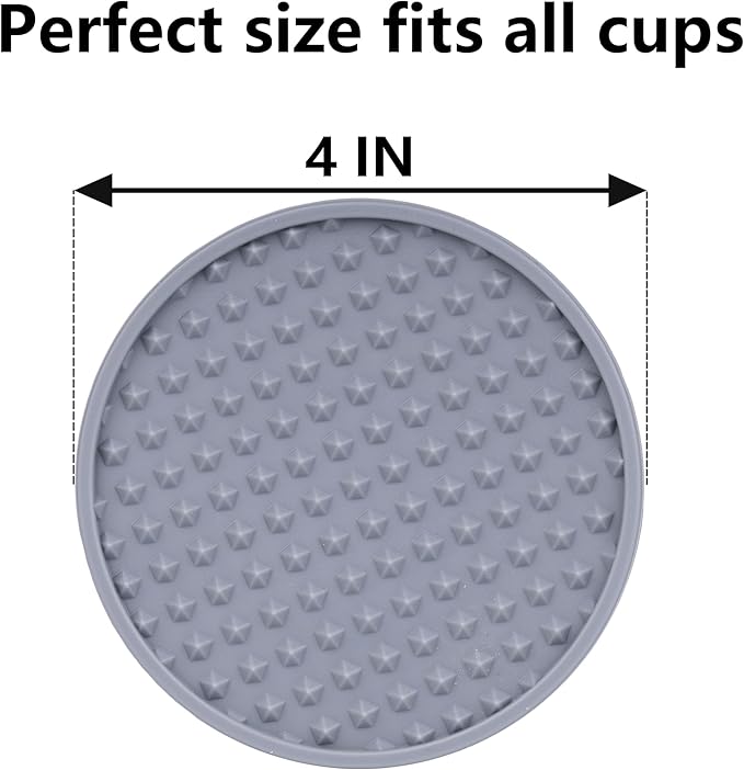 Ortarco 6 Pack Drink Coasters with Holder, Silicone Cup Mat for Hot or Cold Drinks, Non-Slip, Non-Stick