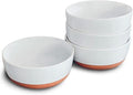 Mora Ceramic Flat Bowls Set of 4-25 oz- For Soup, Salad, Rice, Cereal, Breakfast, Dinner, Serving, Oatmeal, etc - Microwave, Dishwasher and Oven Safe Porcelain Bowl for Eating and Kitchen - Vanilla