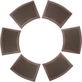 Shape Placemats for Round Dinner Table Woven Vinyl Wipe Clean Non Slip Plastic Table Mats Set of 6（Brown）