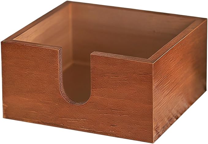 Sticky Note Holder Table Napkin Holder Multifunctional Wooden Tabletop Napkin Dispenser for Kitchen Counter Desk Decoration