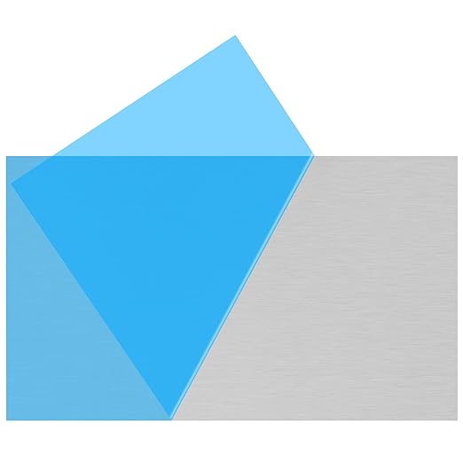 6061 T651 Aluminum Sheet Metal 10 x 17 x 1/8 (0.125”) Inch Plain Thin Aluminum Plate Covered with Protective Film, Heat Treatable Rectangle 3MM Aluminum Metal Plate for Welding, Industrial