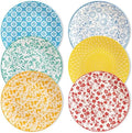 vancasso 10.25" Pastel Dinner Plates Set of 6, Vintage Ceramic by vancasso