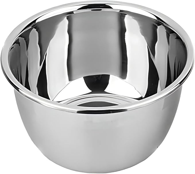 meleg otthon Stainless Steel Mixing Bowl, 23 Quart Salad Bowl, Metal Bowls, Stainless Steel Basin, Heavy Duty Deeper Edge Mirror Finish Dishwasher Safe Bowl
