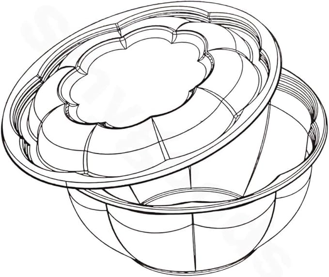 Smygoods Disposable Plastic Salad Bowls with Airtight Lids Ideal for Meal Prep, Takeout, Catering, Parties, Picnics, and Food Storage, Stackable, Leak-Proof