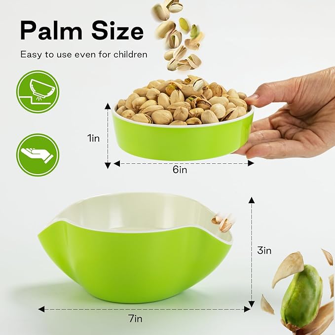 LivLab Mker Snack bowls for adults,Pistachios bowl with shell storage,sunflower seed bowl,Red