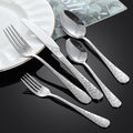 30-piece flowers TWEE Silverware Set for 6, Palace Style Stainless Steel Flatware Cutlery Serving Utensils, Eating Tableware for Home Kitchen Hotel Restaurant, Mirror Polished